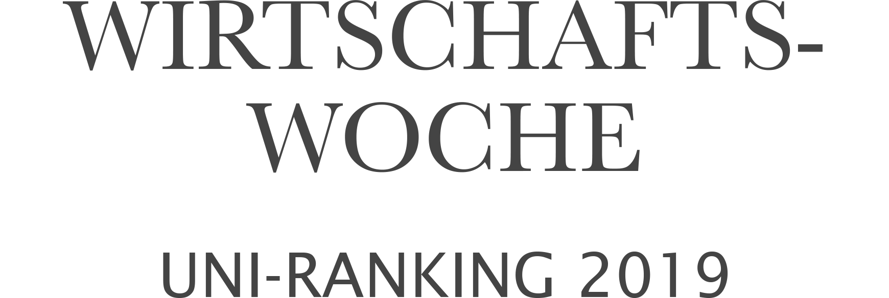 Logo of Wirtschaftswoche Uni-Ranking 2019